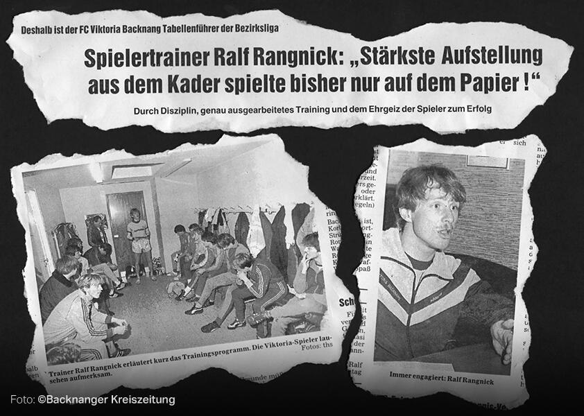 Ralf Rangnick war von 1983 bis 1985 Trainer beim FC Viktoria Backnang