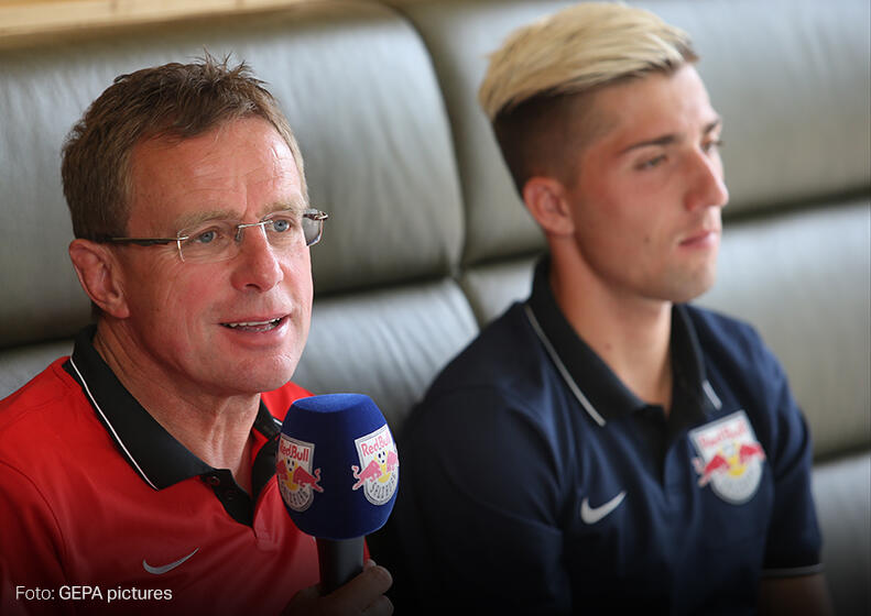 Ralf Rangnick mit Kevin Kampl, 2014